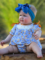 Rylee Faith Designs - Fall Floral Smocked Girls Bloomer Set - alternate view 4