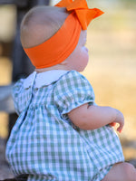 Rylee Faith Designs - Fall Halloween & Thanksgiving Applique Plaid Girls Bloomers Romper Set - alternate view 5