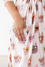Cattitude 3/4 Sleeve Pocket Twirl Dress - Image 3