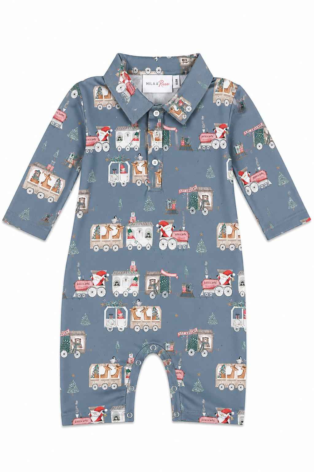 North Pole Express L/S Polo One-Piece