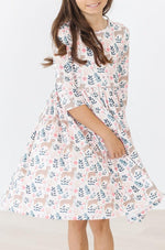 Cheetah Girl 3/4 Sleeve Pocket Twirl Dress - Image 3