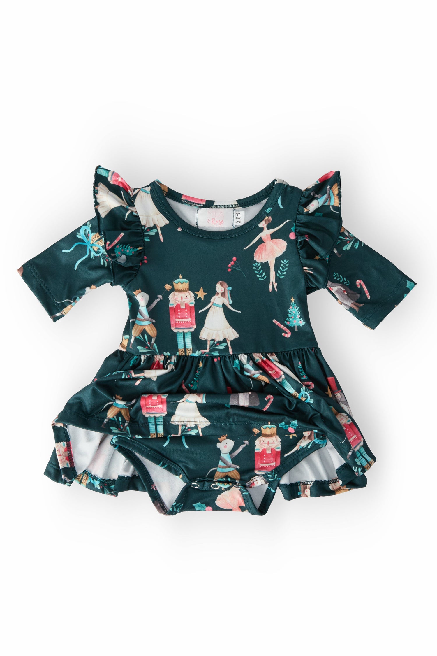 Christmas Ballet Twirl Flutter Bodysuit - Image 3