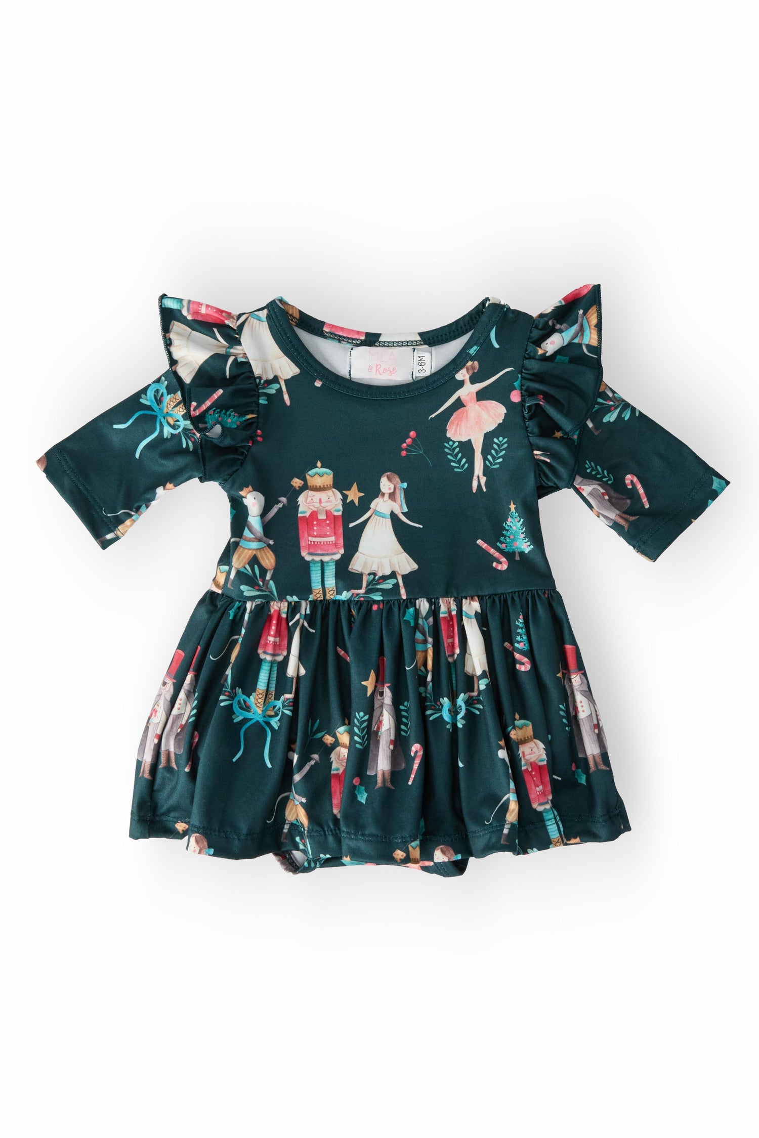 Christmas Ballet Twirl Flutter Bodysuit