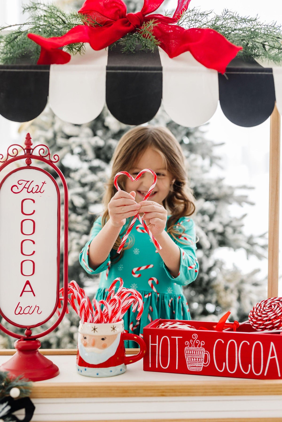 Christmas Candy 3/4 Sleeve Pocket Twirl Dress - Image 8