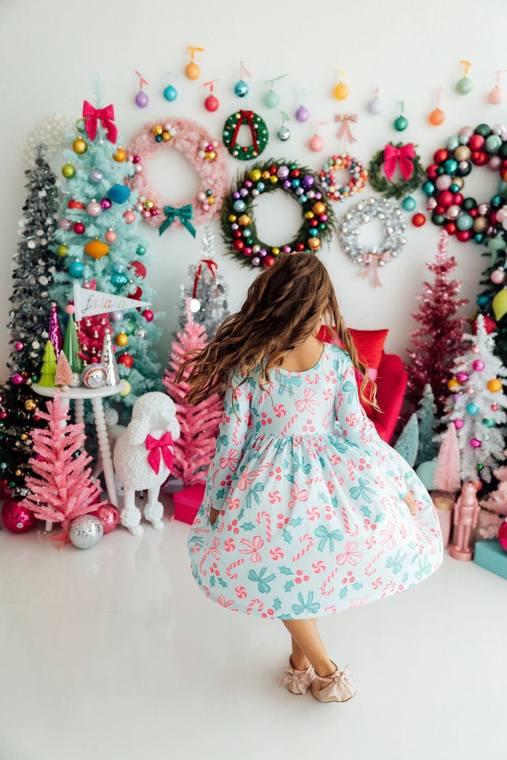 Christmas Cheer L/S Pocket Twirl Dress - Image 6