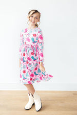 Christmas Cowgirl L/S Pocket Twirl Dress - Image 7
