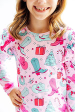 Christmas Cowgirl L/S Ruffle Tee - Image 2