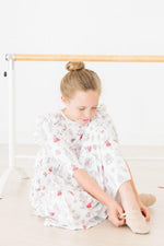 Clara's Christmas 3/4 Sleeve Ruffle Twirl Dress - Image 2