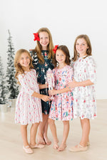Clara's Christmas 3/4 Sleeve Ruffle Twirl Dress - Image 4