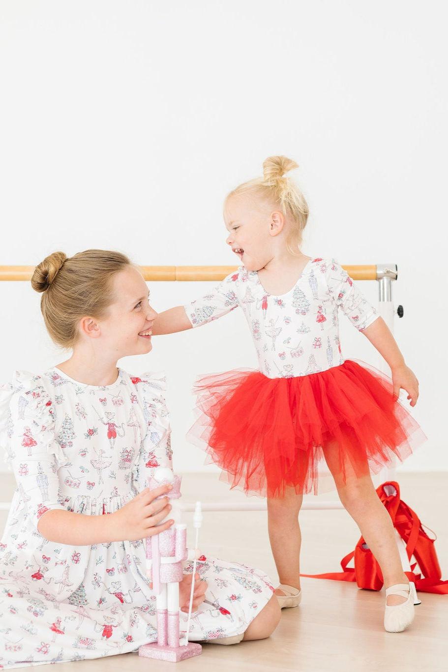 Clara's Christmas 3/4 Tutu Leotard - Image 3