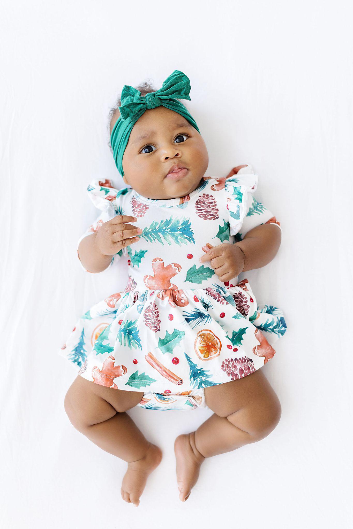 Classic Christmas Twirl Flutter Bodysuit - Image 2