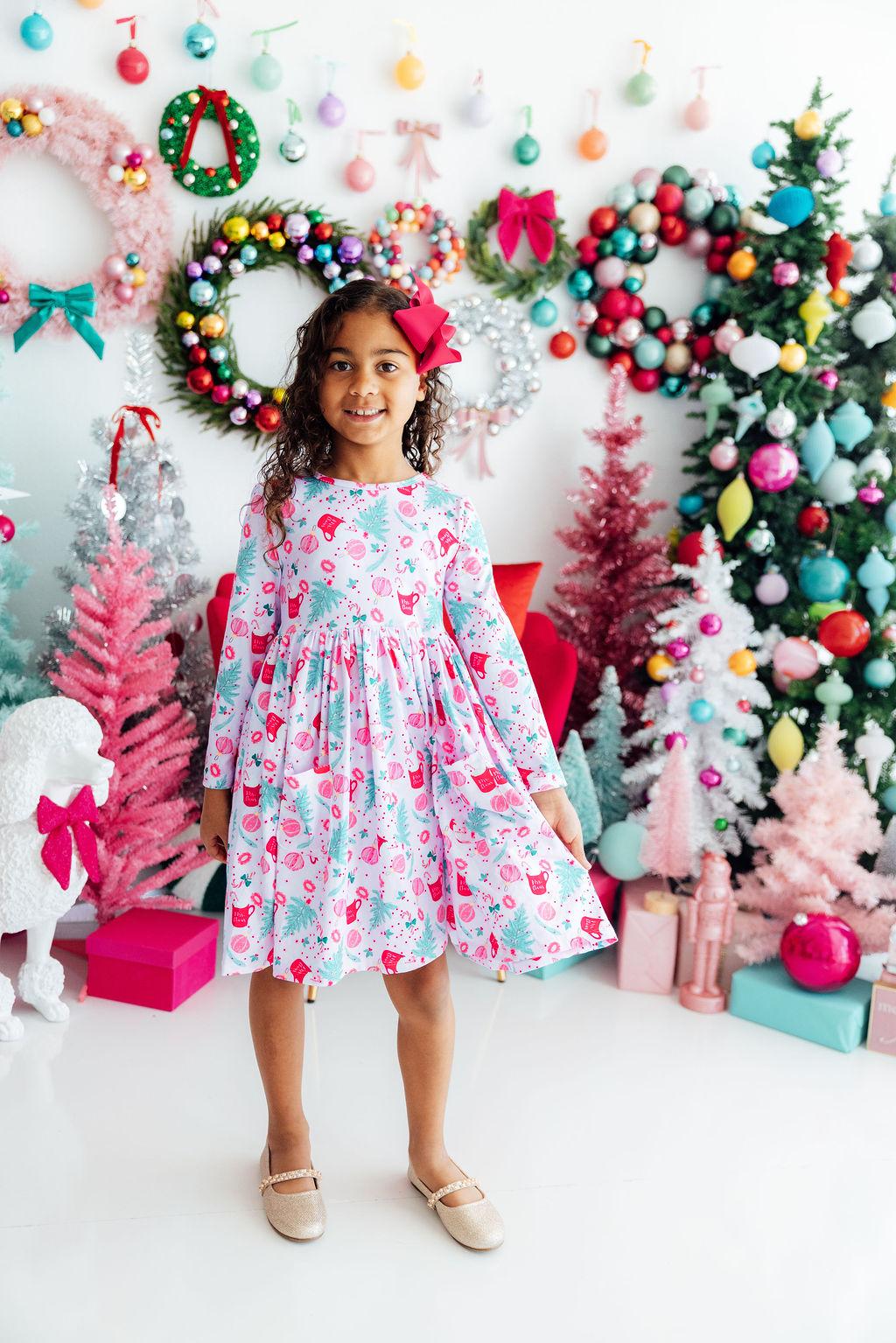 Cocoa Kisses L/S Pocket Twirl Dress - Image 2