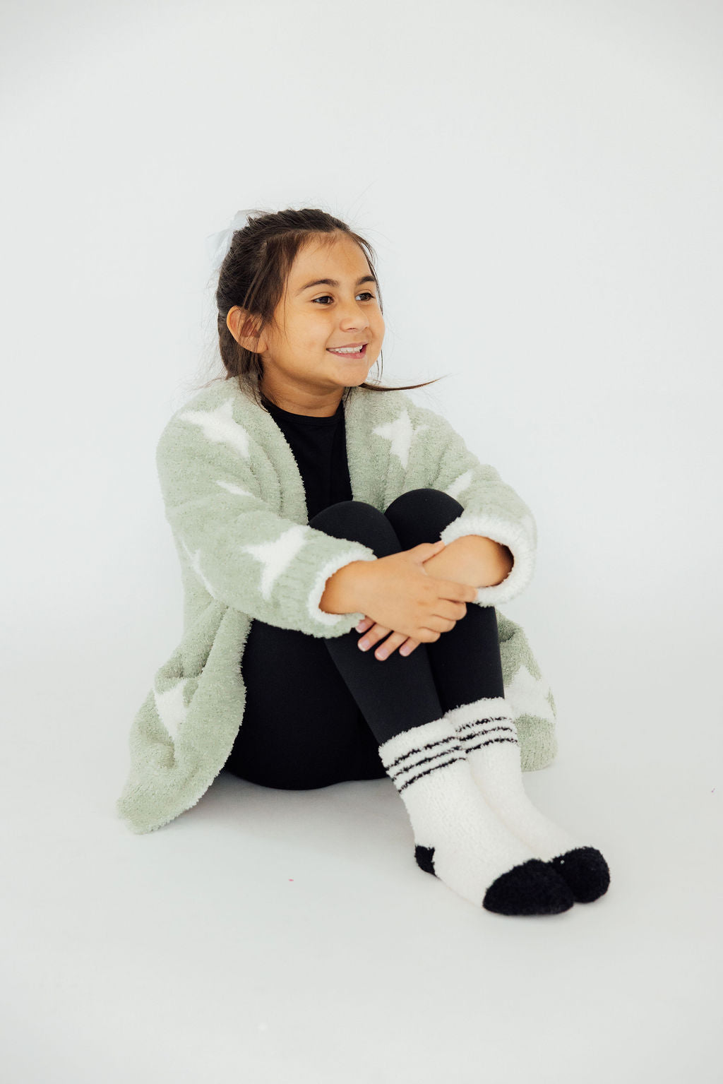 Coconut/Black Sporty Cozy Socks - Image 2