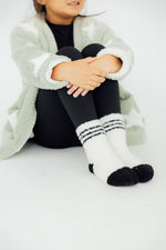 Coconut/Black Sporty Cozy Socks - Image 3