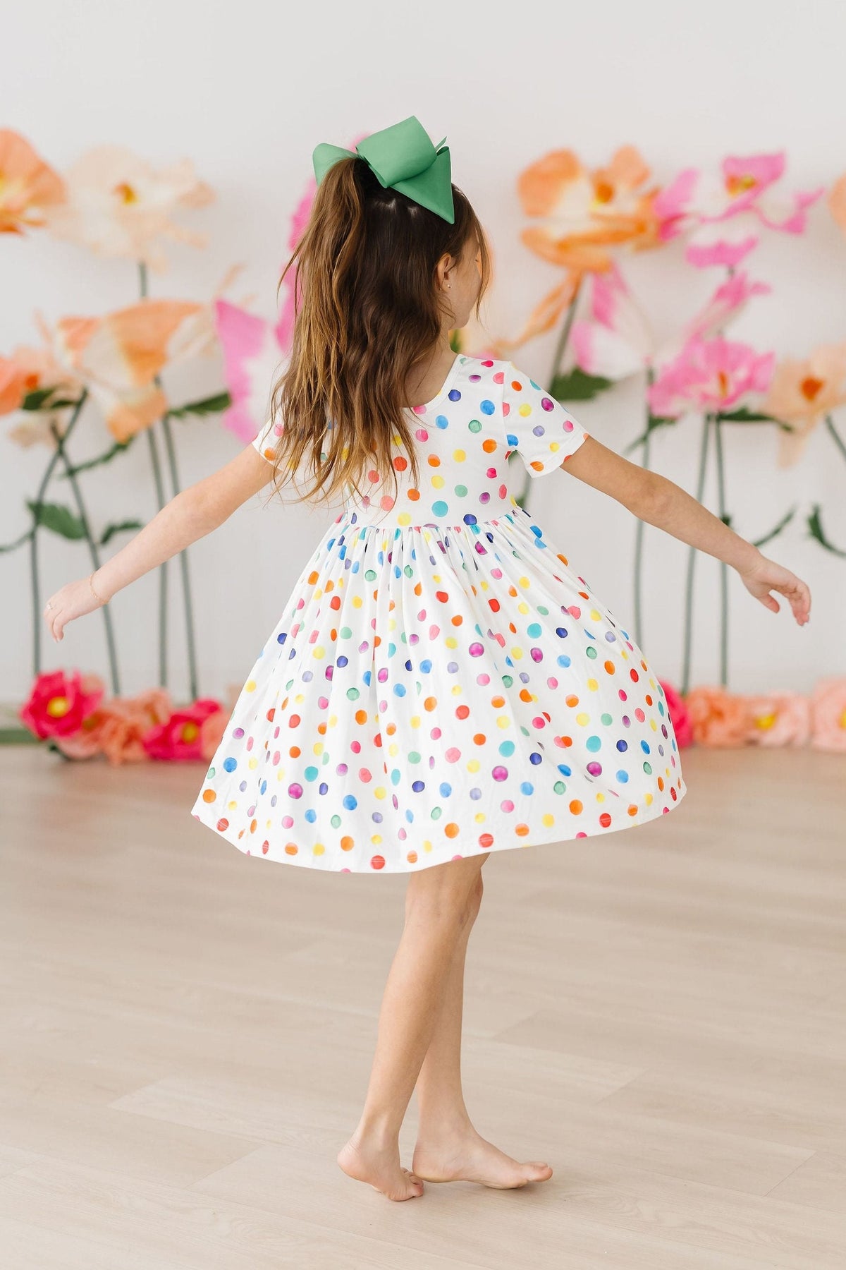 Colorful Dots S/S Pocket Twirl Dress - Image 3