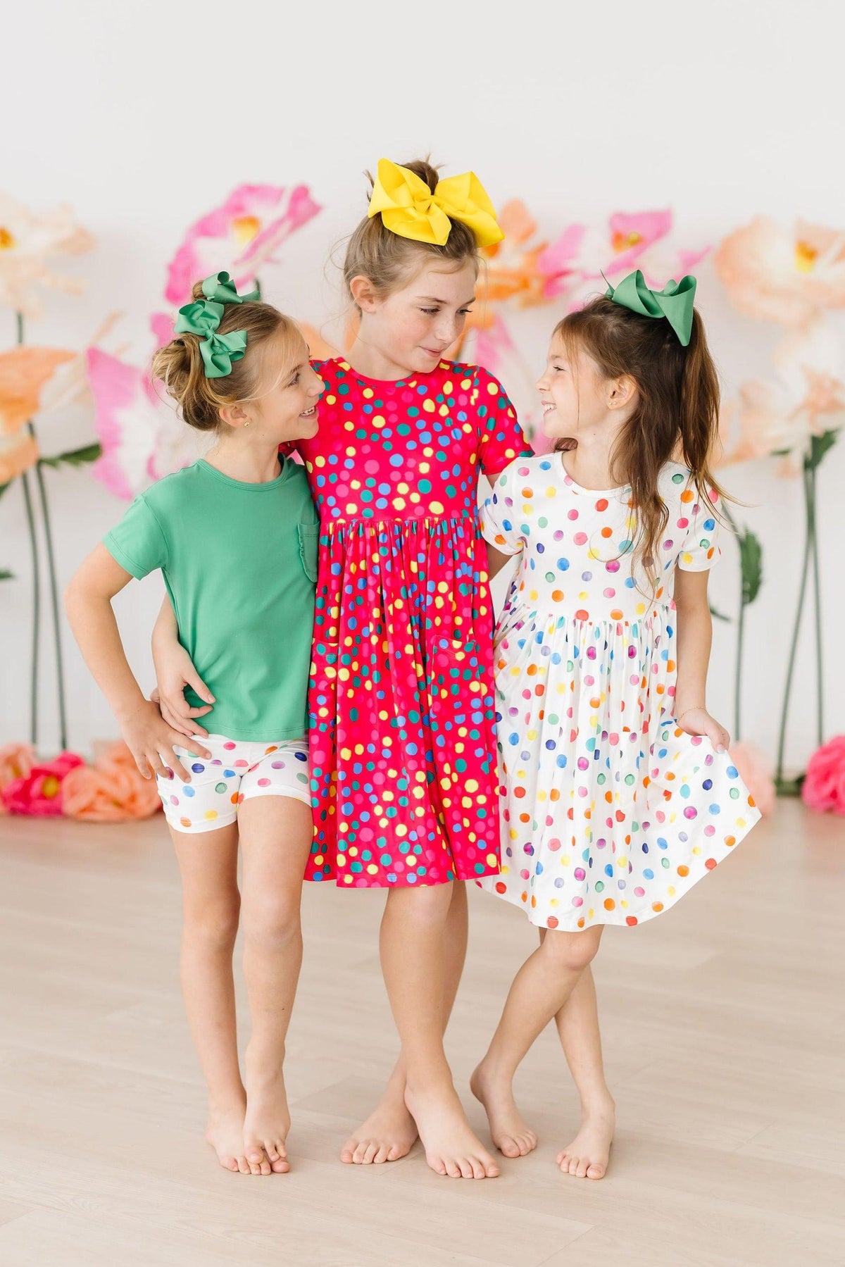 Colorful Dots Twirl Shorts - Image 4