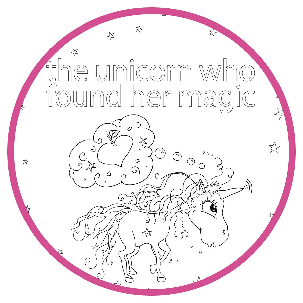 Printable Coloring Pages - The Unicorn Who Found Her Magic