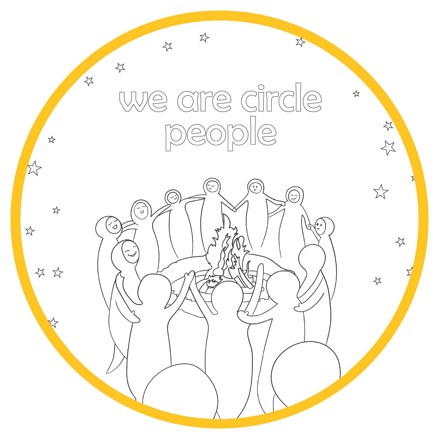 Printable Coloring Pages - We Are Circle People
