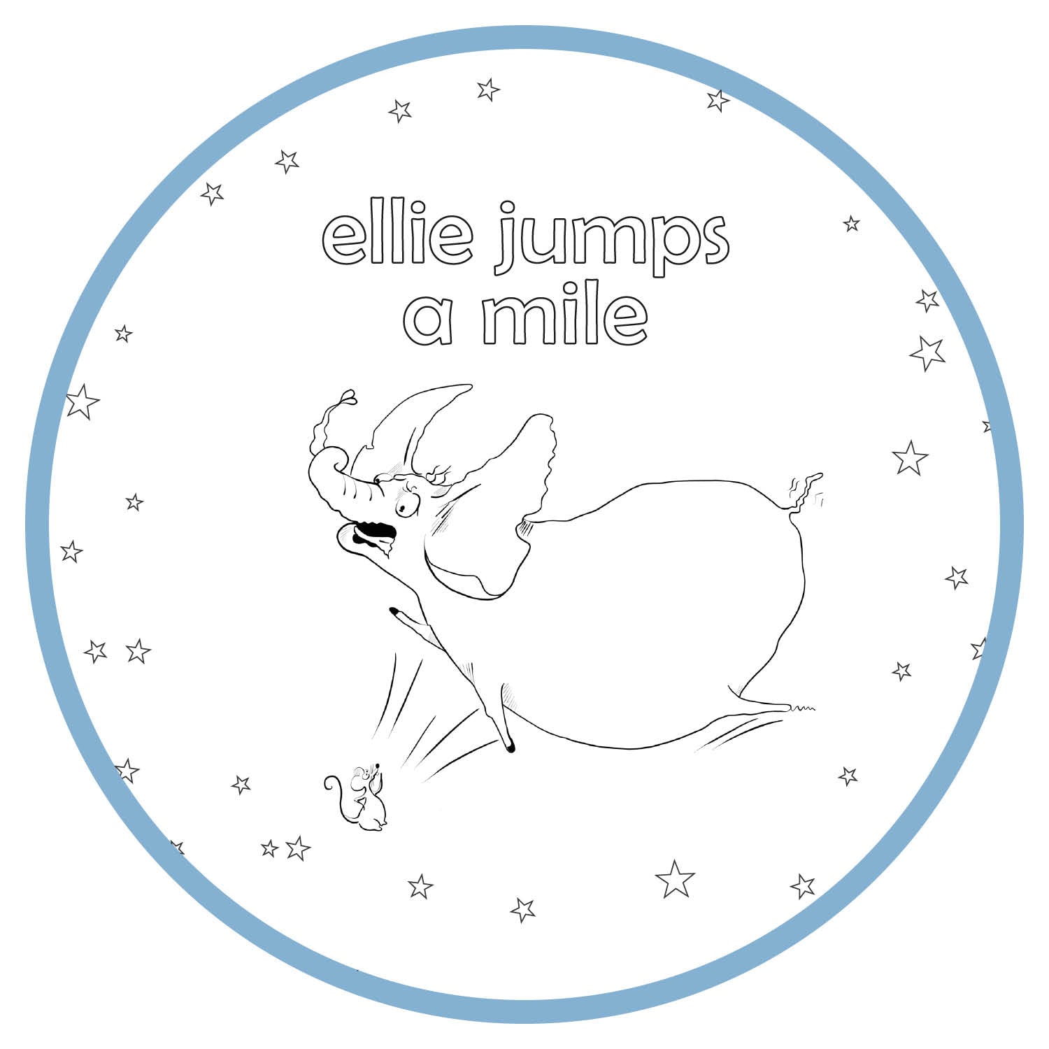 Printable Coloring Pages - Ellie Jumps a Mile