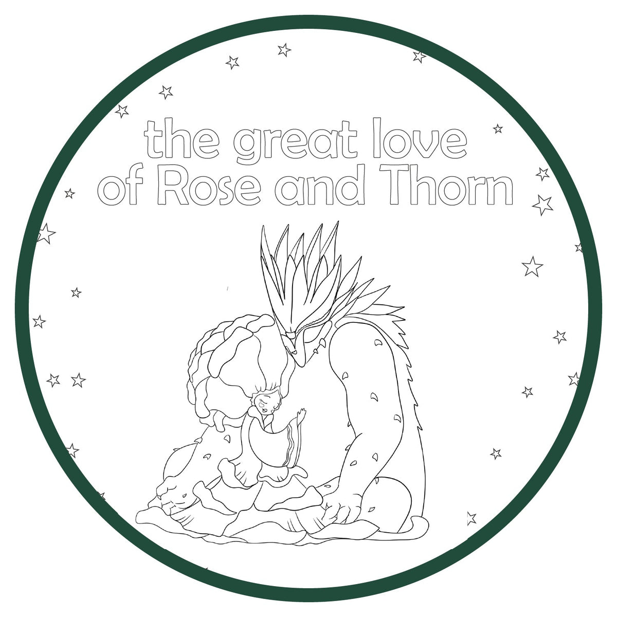 Printable Coloring Pages - The Great Love of Rose and Thorn
