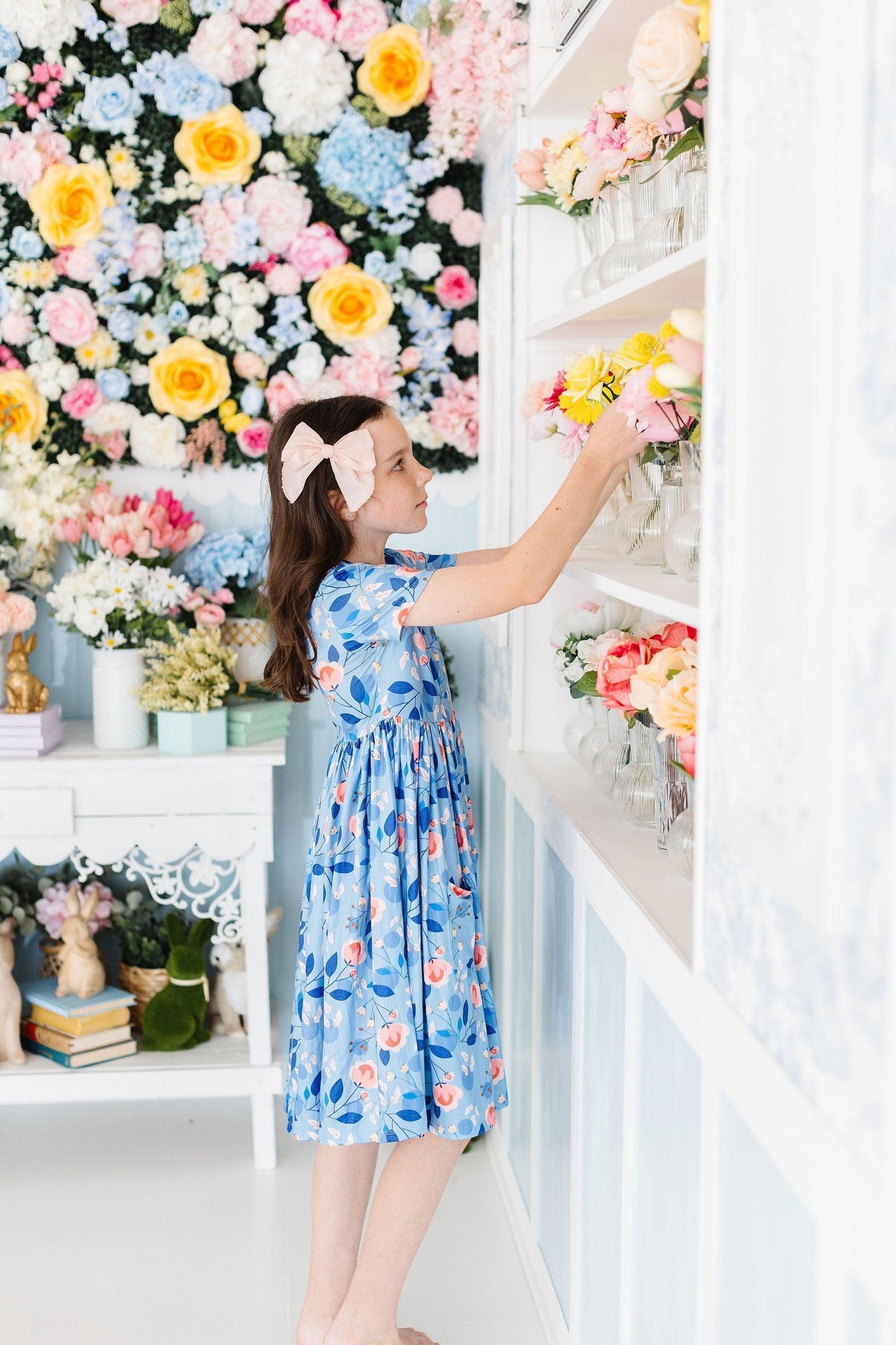 Country Blooms S/S Pocket Twirl Dress - Image 2