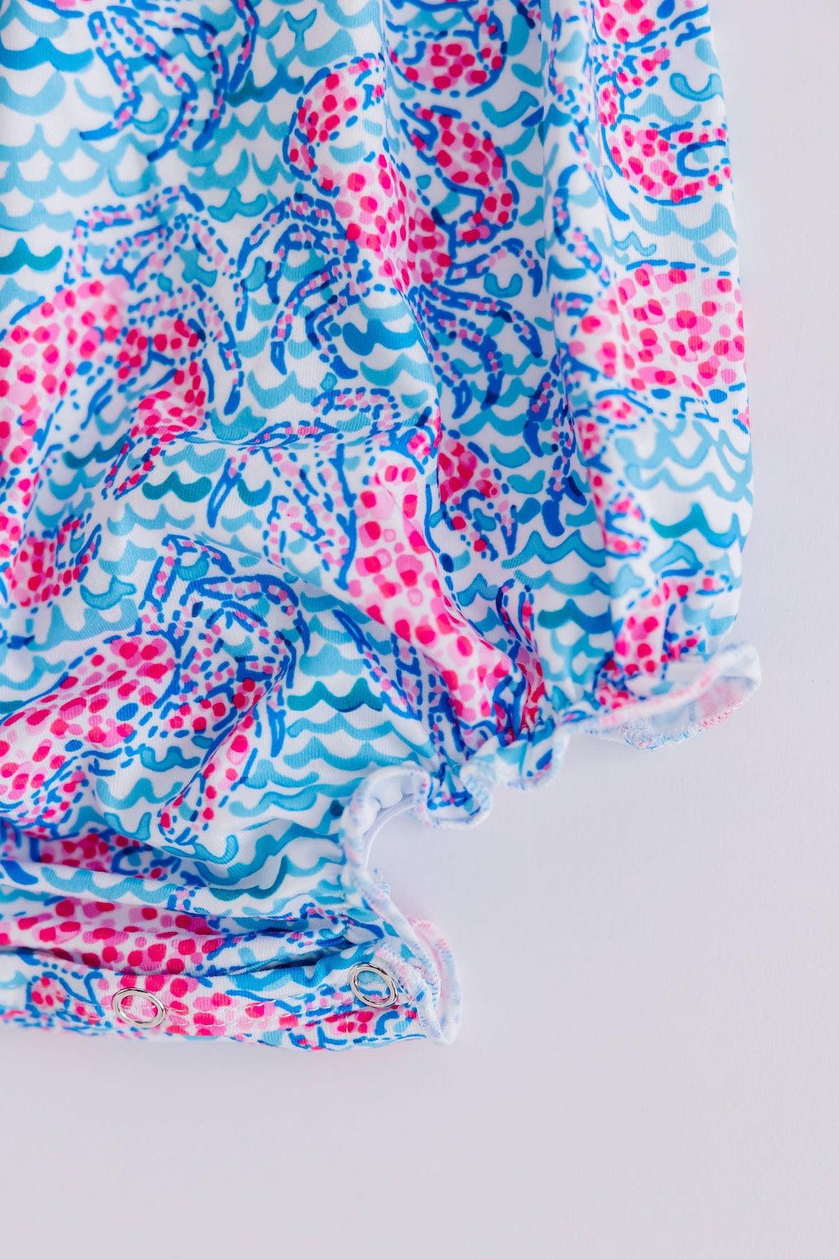 Crab Walk Ruffle Cross Back Romper - Image 3