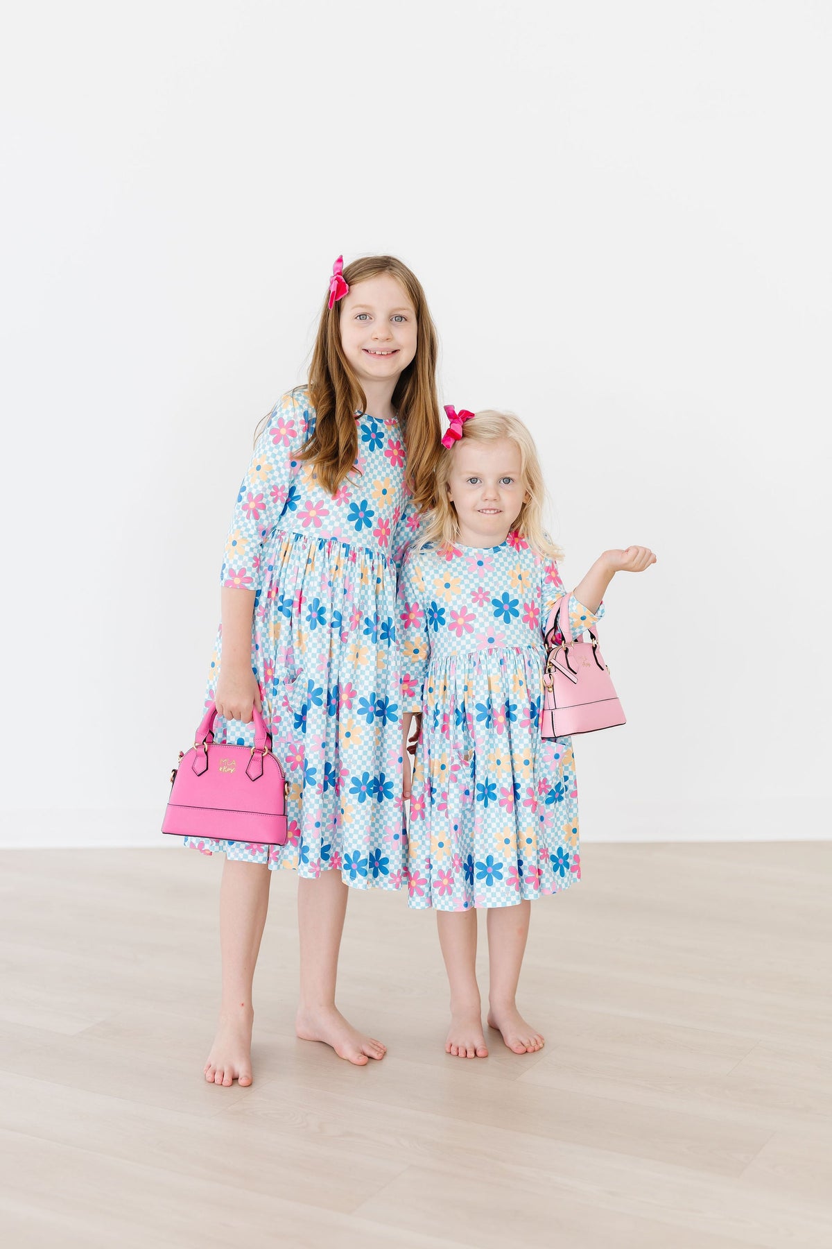 Crazy Daisy 3/4 Sleeve Pocket Twirl Dress - Image 2
