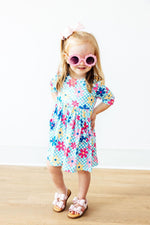 Crazy Daisy 3/4 Sleeve Pocket Twirl Dress - Image 4