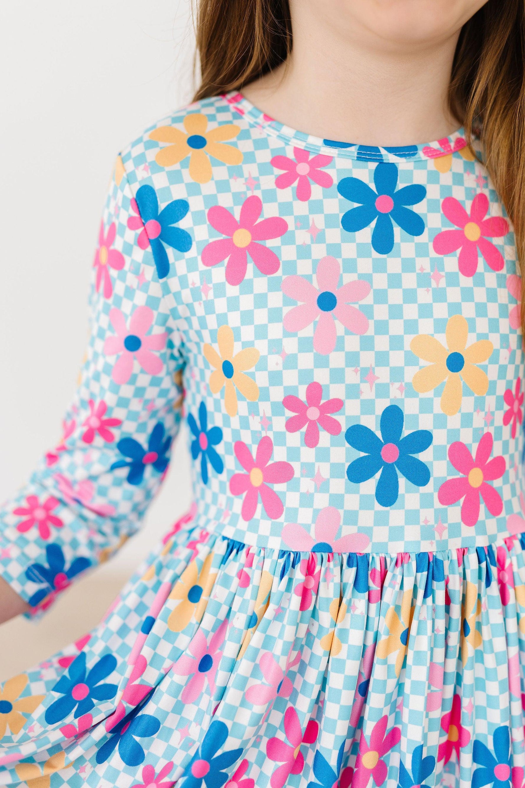 Crazy Daisy 3/4 Sleeve Pocket Twirl Dress - Image 5
