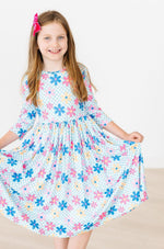 Crazy Daisy 3/4 Sleeve Pocket Twirl Dress - Image 7