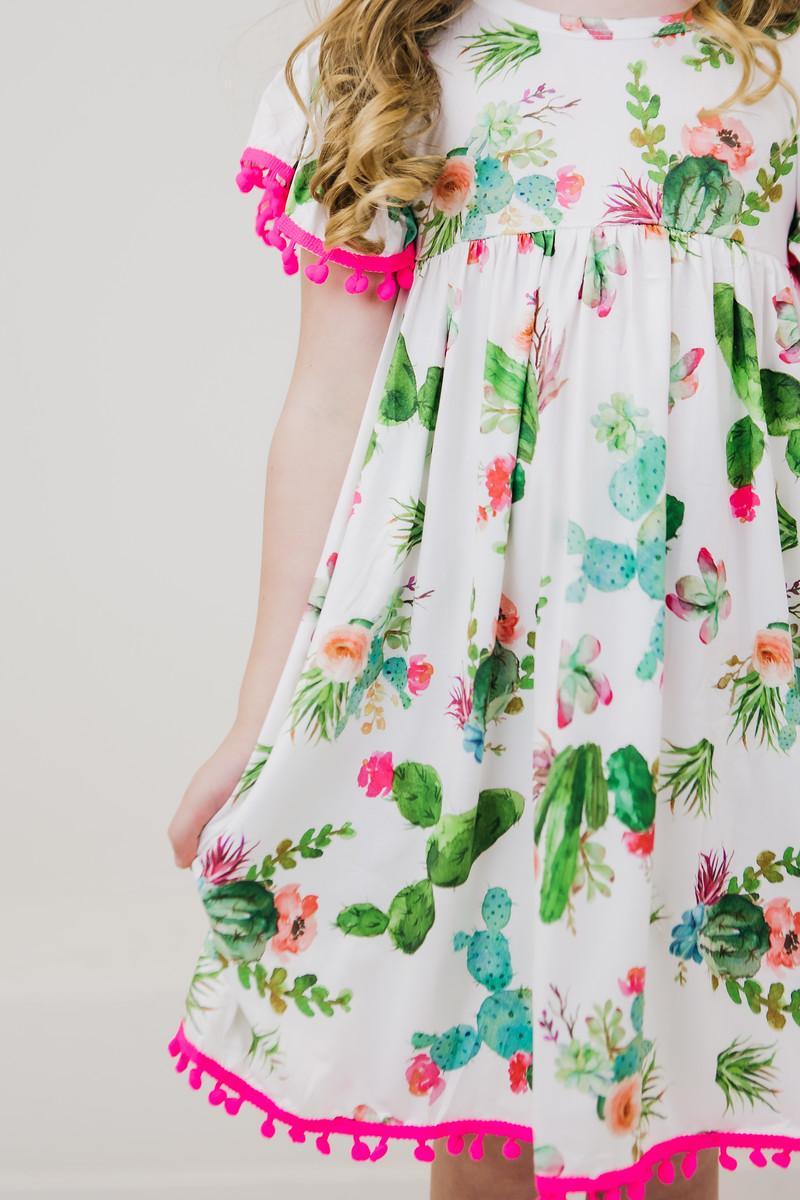 Cute Cactus Pom Pom Dress - Image 3