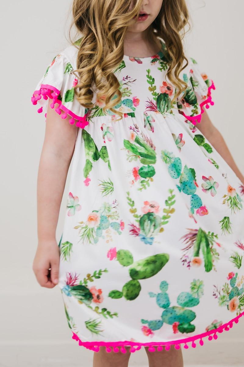 Cute Cactus Pom Pom Dress - Image 5