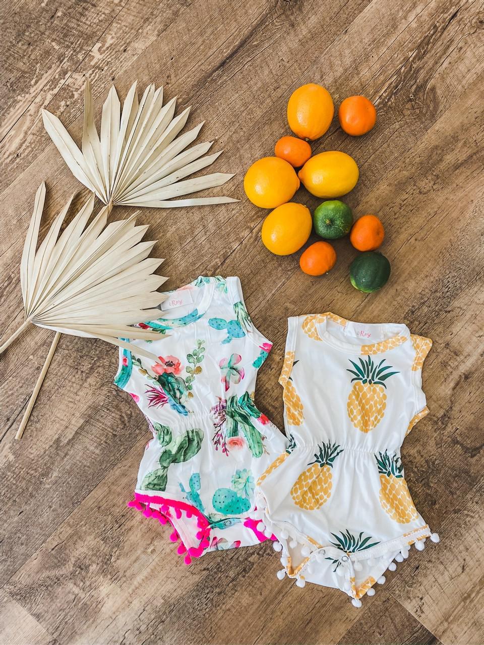 Cute Cactus Pom Pom Romper - Image 2