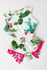 Cute Cactus Pom Pom Romper - Image 3