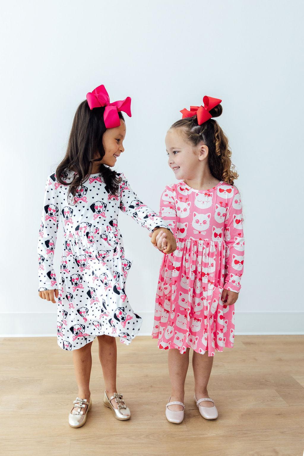 Cutie Cat L/S Pocket Twirl Dress - Image 5