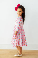 Daisy Chain 3/4 Sleeve Pocket Twirl Dress - Image 3