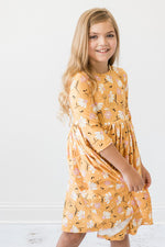 Dandelions in Fall 3/4 Sleeve Pocket Twirl Dress - Image 3