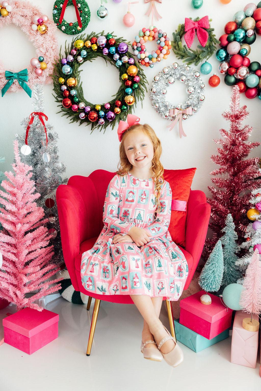 Dear Santa L/S Pocket Twirl Dress - Image 2