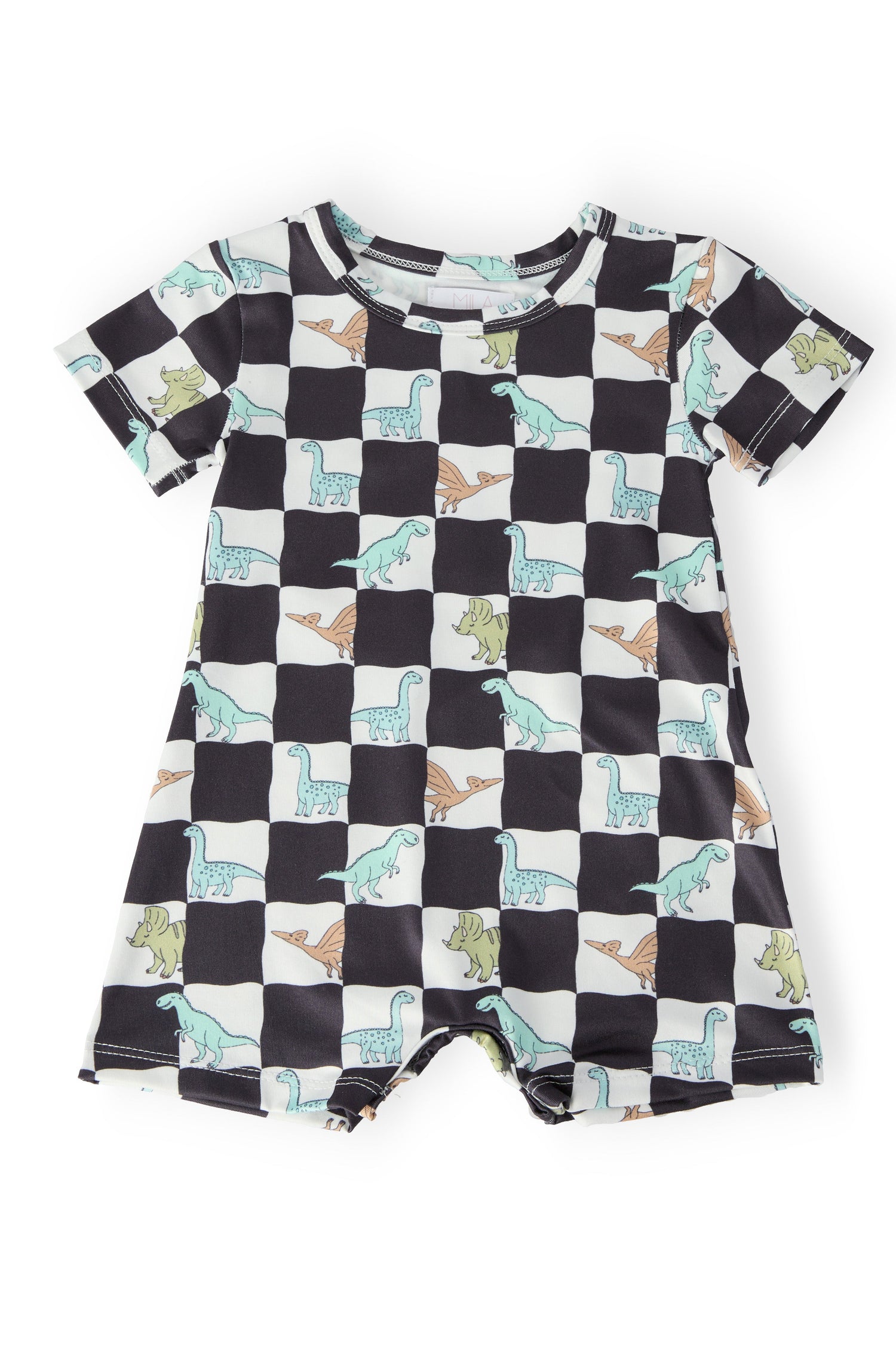 Dino Checkers S/S Shorty One-Piece