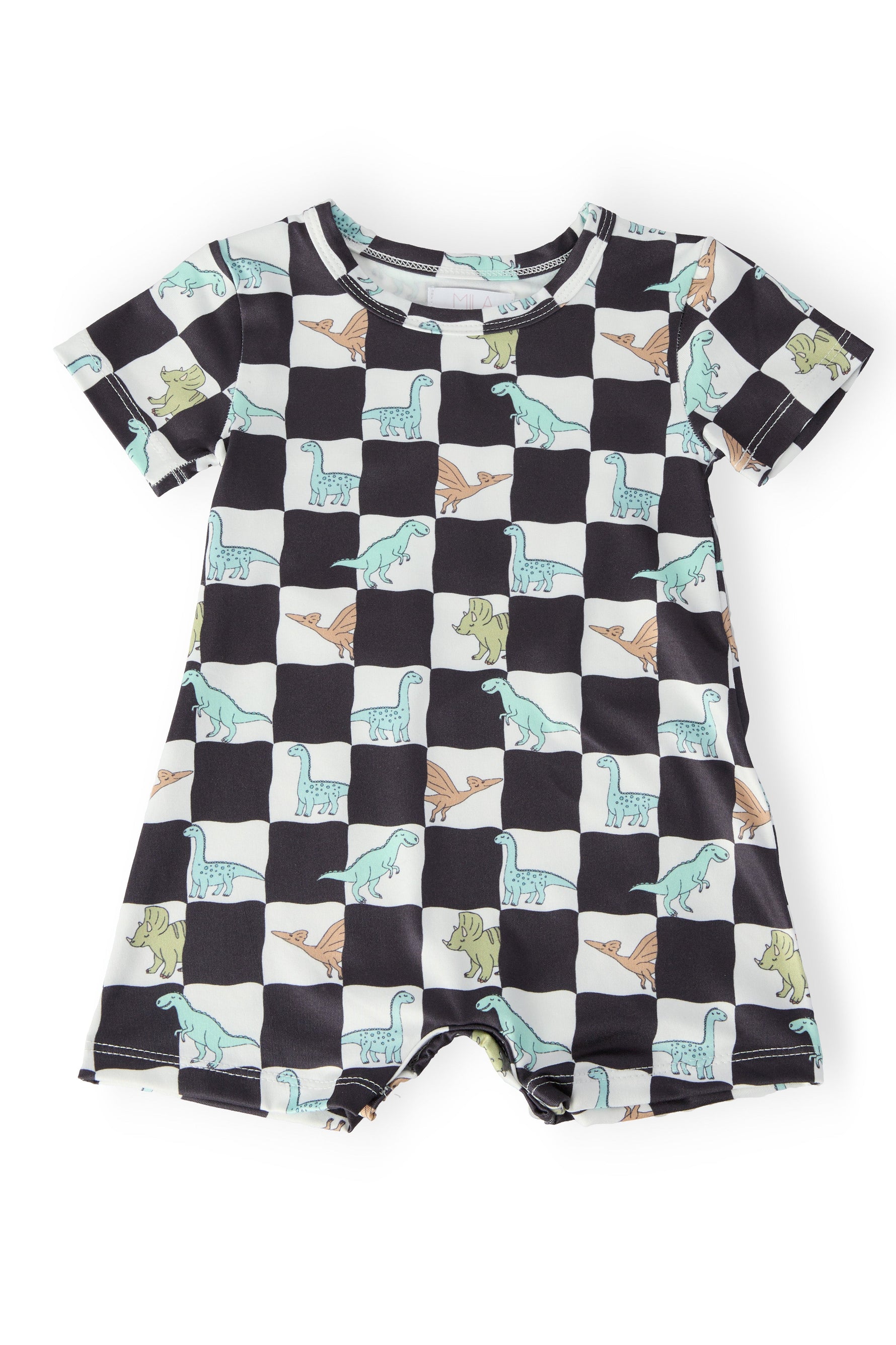 Dino Checkers S/S Shorty One-Piece