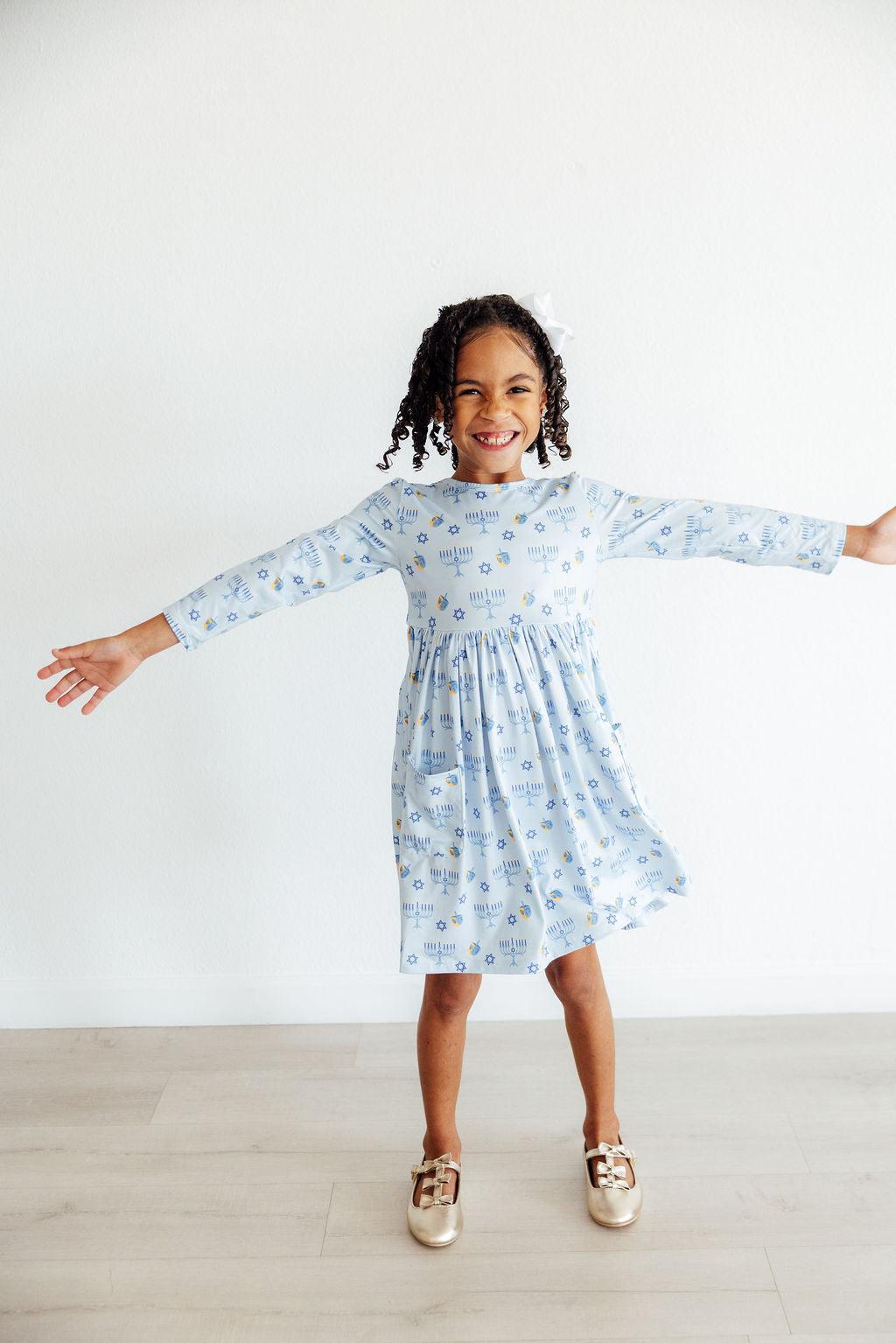 Dreidel Darling L/S Pocket Twirl Dress - Image 2