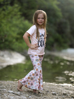 Rylee Faith Designs - Girls Letter Print Top + Floral Pattern Pants - alternate view 3