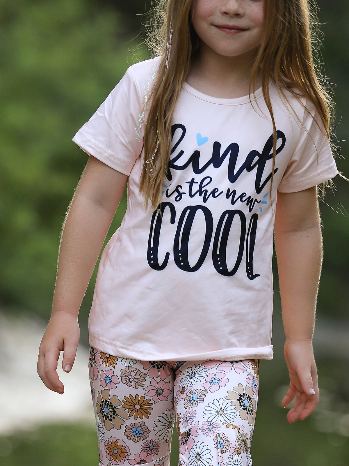 Rylee Faith Designs - Girls Letter Print Top + Floral Pattern Pants - alternate view 5
