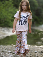 Rylee Faith Designs - Girls Letter Print Top + Floral Pattern Pants - alternate view 2