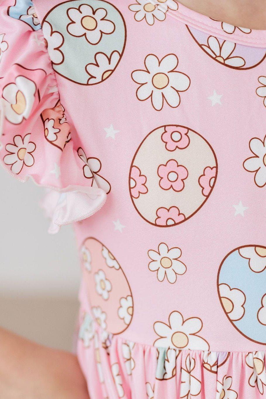 Easter Egg Hunt Flutter Sleeve Twirl Dress - Image 2