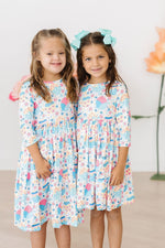Egg-cellent 3/4 Sleeve Pocket Twirl Dress - Image 2