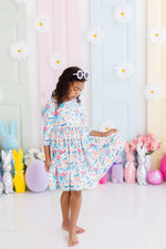 Egg-cellent 3/4 Sleeve Pocket Twirl Dress - Image 3