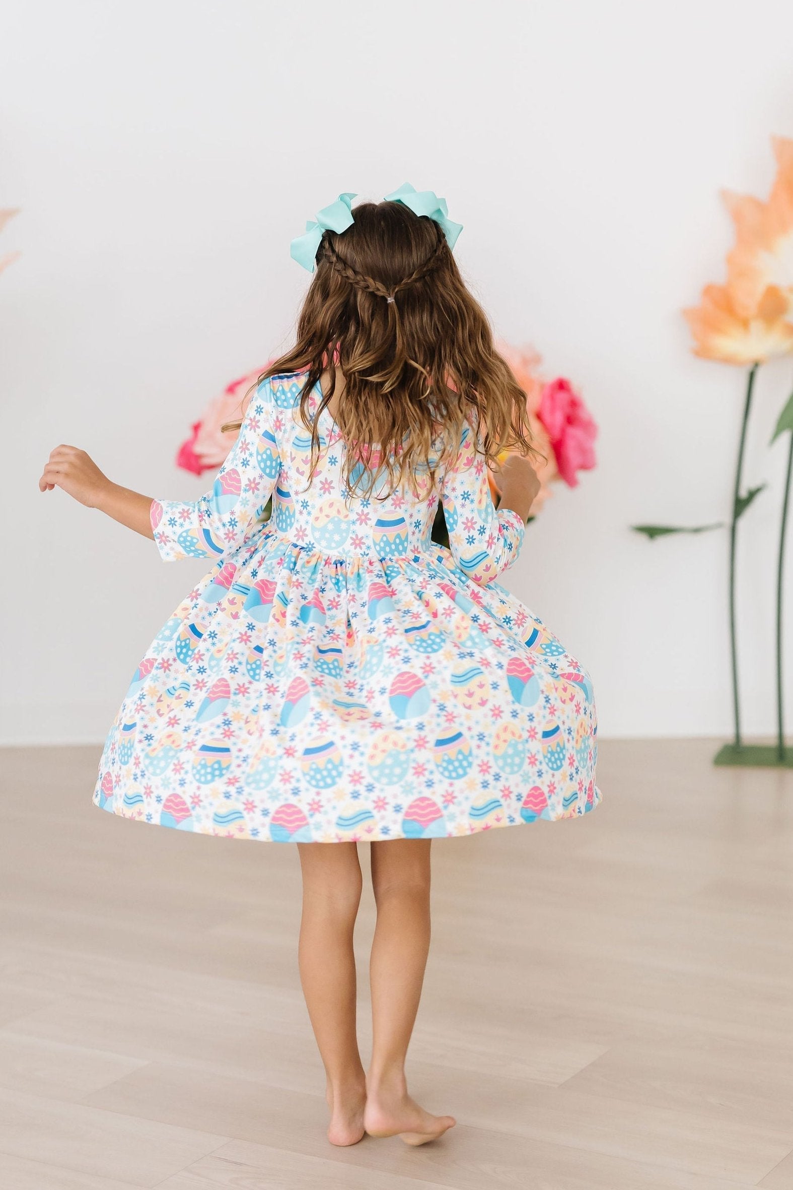 Egg-cellent 3/4 Sleeve Pocket Twirl Dress - Image 6