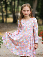 Rylee Faith Designs - Halloween Ghost Print Girls Twirl Dress Long Sleeve - alternate view 2