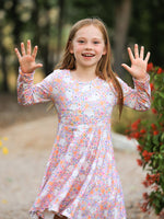 Rylee Faith Designs - Halloween Ghost Print Girls Twirl Dress Long Sleeve - alternate view 4